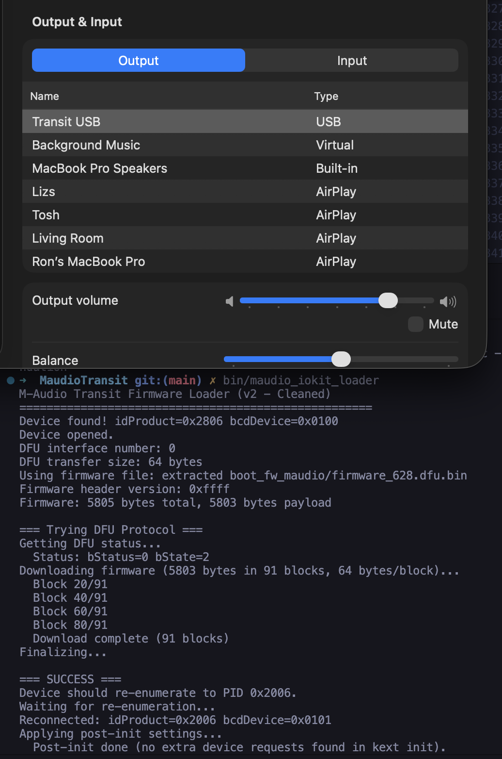 M-Audio Initialization